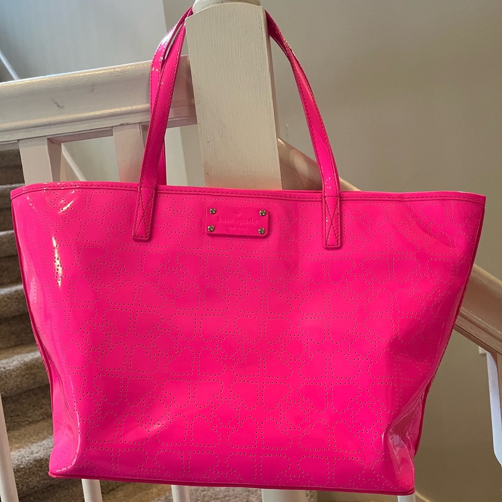 Kate Spade New York Molly Bikini Dot Large Women's Tote Bag - Neon Pink - Picture 6 of 16